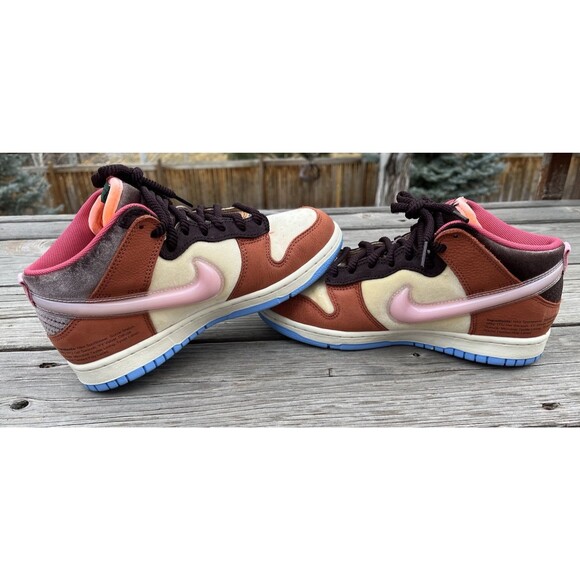 Nike Men's 5.5 Dunk Mid Social Status Free Lunch Chocolate Milk DJ1173-700 - Picture 6 of 15